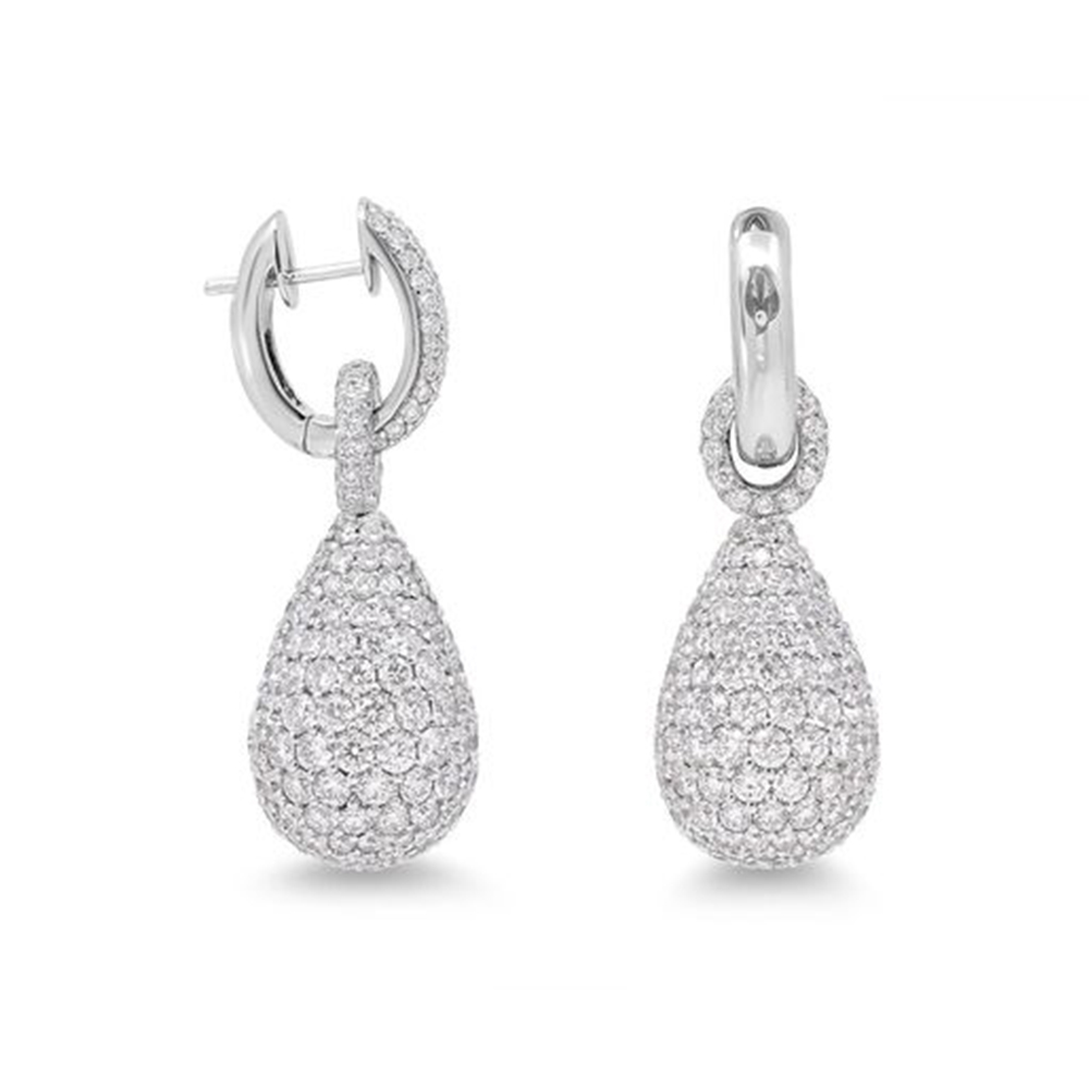 White Gold Earrings with Dazzling Diamonds