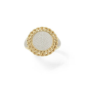 Elegant Gold Ring with Dazzling Diamonds