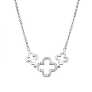 Sterling Silver Flower Pendant with Chain