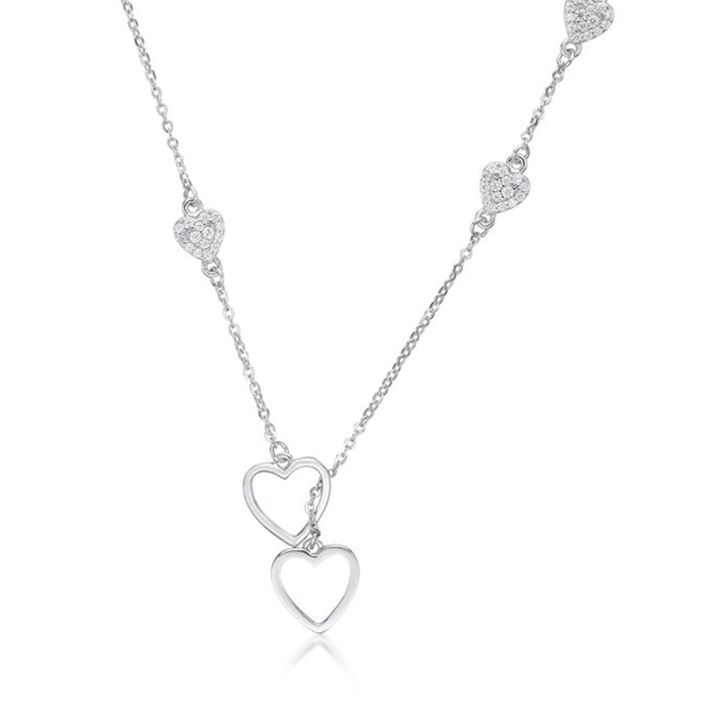 Heart Pendant with Silver Chain