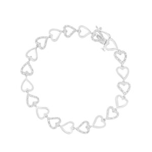 Heart Designed Silver Bracelet
