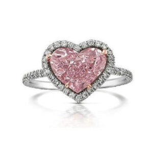 Pink Heart Diamond Ring