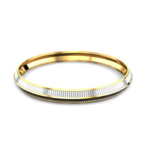 Stylish Silver and Gold Plated Men's Bangle