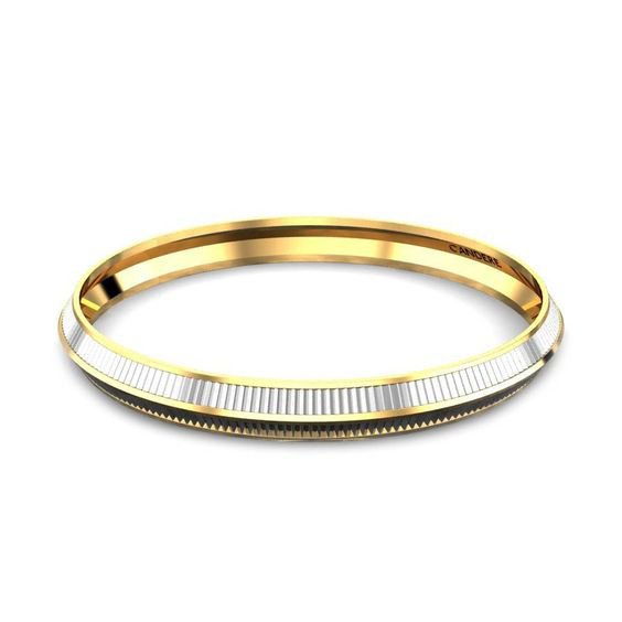 Stylish Silver and Gold Plated Men's Bangle