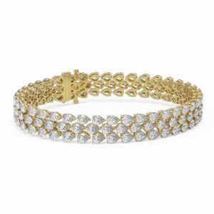 Sparkling Elegance Diamond and Gold-Plated Bracelet