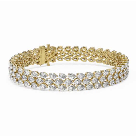 Sparkling Elegance Diamond and Gold-Plated Bracelet