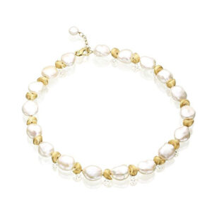 White and Gold Elegant Bracelet