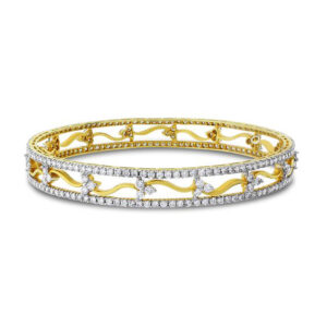 Sparkling Gold and Diamond Bangle