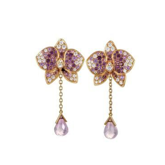 Radiant Petal Diamond Flower Earrings