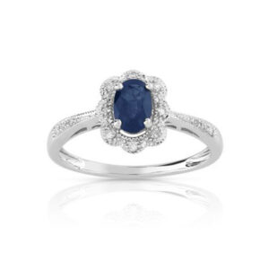 Blue Stone Diamond Ring