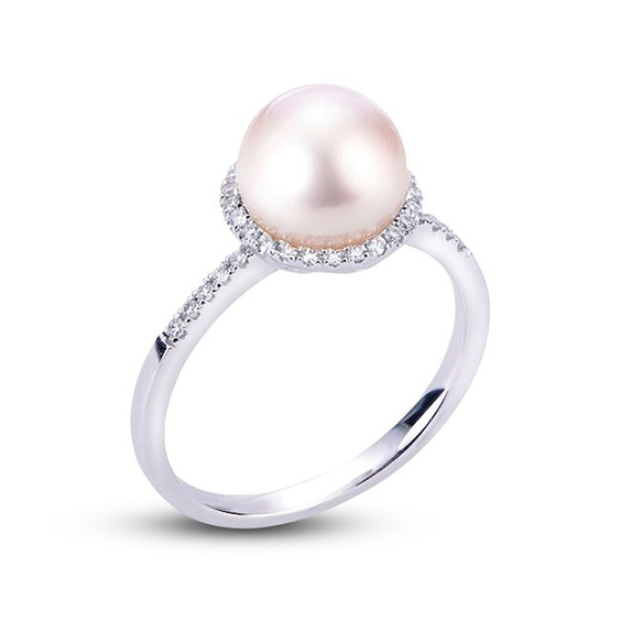 Sparkling Pearl Embrace Ring
