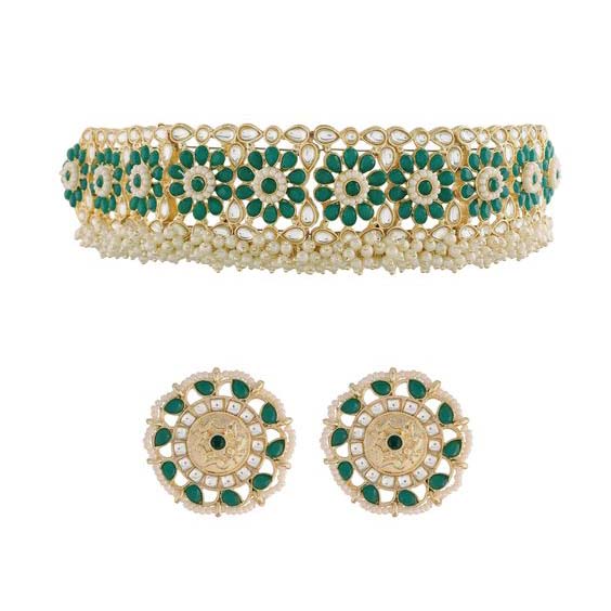 Elegant Green Choker Necklace